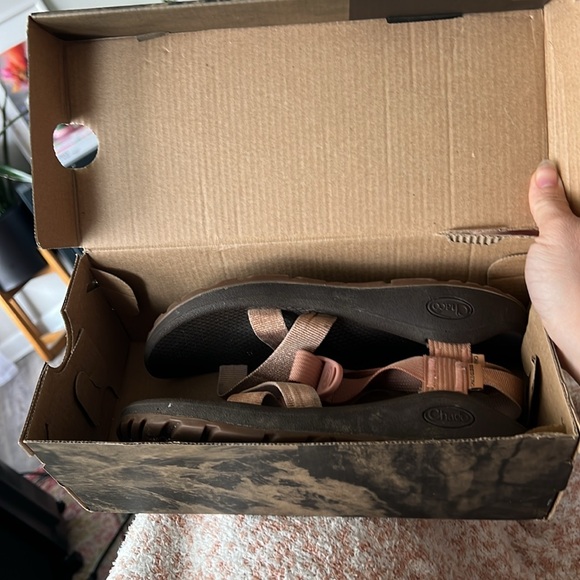 In box Metallic Rose ZCloud Sandal - women’s Chaco - Picture 6 of 6